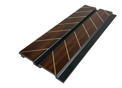 Wood Grain Gold Line Inlay PS Veggpanel